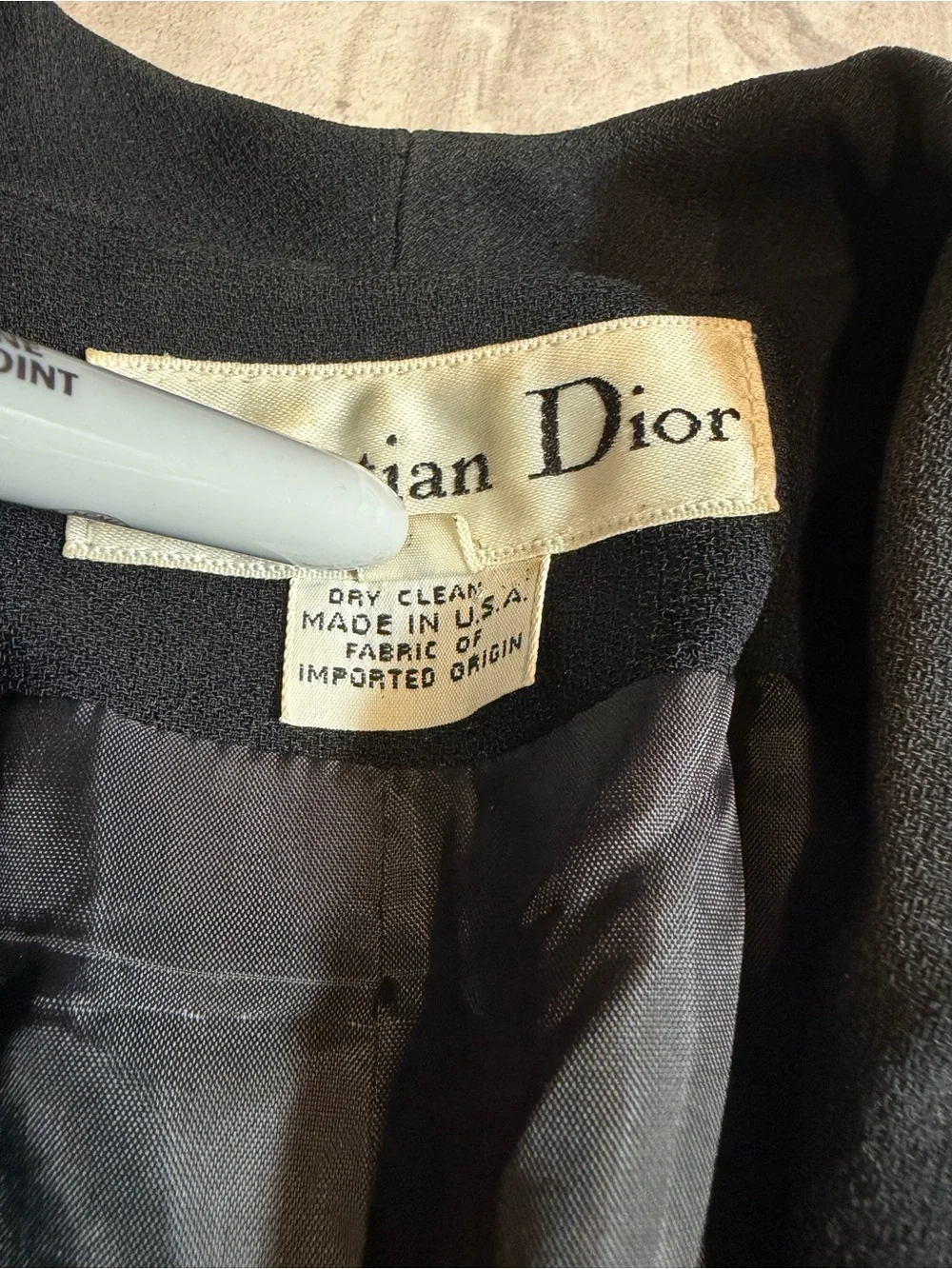 Dior Women’s Black Single-Breasted Long Coat